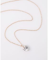 Lovisa - Collar Dorado Rosado De Plata De Ley Chapado En Con Colgante De Circonita En Forma De Corazón De - Lyst
