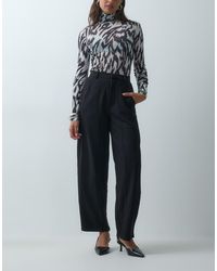 ASOS - Jersey Twill Barrel Leg Trouser - Lyst
