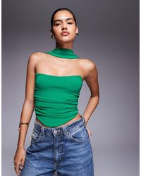ASOS - Bandeau Top With Scarf Neck Detail - Lyst