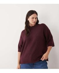 ASOS - Asos Design Curve Crew Neck T Shirt With Wool Co Ord - Lyst