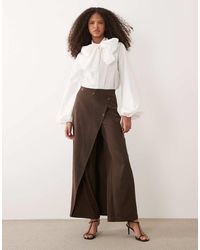 Iyal - Trouser With Wrap Over Skirt Button Detail Co-Ord - Lyst