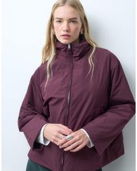 Pieces - Giacca Imbottita Con Collo Alto E Finiture Con Alamari - Lyst