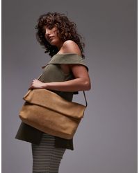 & Other Stories - – gefaltete clutch-handtasche aus wildleder - Lyst