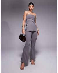 ASOS - Jersey Twill Slim Flare Pants - Lyst