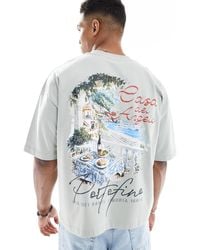 ASOS - Boxy Oversized T-Shirt With Scenic Graphic - Lyst