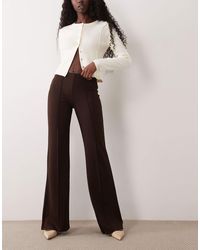 Mango - Pleated Front Flared Pants - Lyst