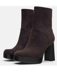 Pull&Bear - Bottines à talon haut - marron - Lyst