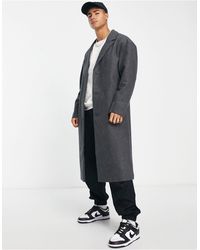 New Look - Overcoat With Wool - Lyst