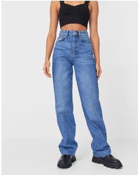 Stradivarius – Dad-Jeans im 90er-Stil - Blau