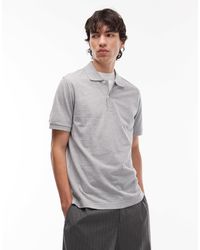 ARKET - Polo à manches courtes en jersey piqué - chiné - Lyst