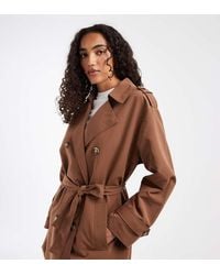 Vero Moda - Longline Belted Trench Coat - Lyst