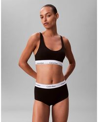 Calvin Klein - Braguitas Negras De Estilo Culotte De Modal De Algodón Icon Cotton Modal De - Lyst