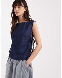 JJXX - Denim Top With Tie Detail - Lyst