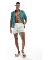Abercrombie & Fitch - 5in Pull On Stripe Print Swim Shorts - Lyst