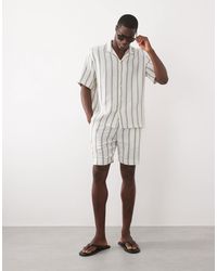SELECTED - 100% Cotton Co-ord Textured Short - Lyst