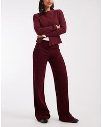 ASOS - Wide Leg Heavyweight Rib Knit Pants - Lyst