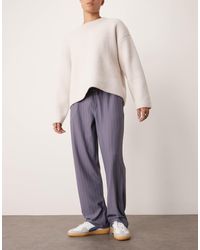 ASOS - Pantalon baggy d'ensemble à fines rayures - sarcelle - Lyst