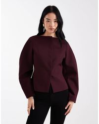 ASOS - Slash Neck Cocoon Blazer - Lyst