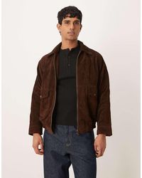 Barneys Originals - Real Suede Bomber Jacket - Lyst