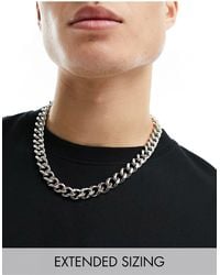 ASOS - Waterproof Stainless Steel Short Chunky 13mm Neck Chain With Clasp - Lyst