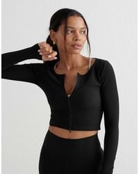 Aim'n - – gerippte performance-strickjacke - Lyst