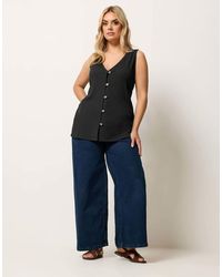 Yours Clothing - Textured Waistcoat - Lyst