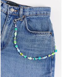 ASOS Joyful - chaîne multi-usage avec perles colorées - Métallisé