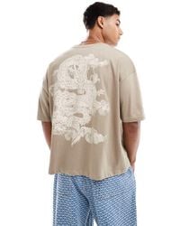 ASOS - Boxy Oversized T-shirt With Dragon Graphic - Lyst