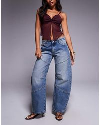 Abrand Jeans - Jeans Met Lage Taille En Ballonpijpen - Lyst