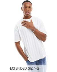 ASOS - Relaxed Fit Textured Rib T-shirt - Lyst
