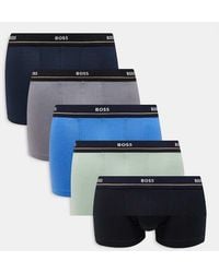 BOSS - Boss Bodywear 5-pack Logo Waistband Trunks - Lyst