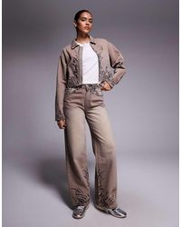 Liquor N Poker - Baggy Fit Rip Repair Jeans Co-Ord - Lyst
