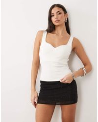ASOS - Compact Cotton Vest With Curved Neckline - Lyst