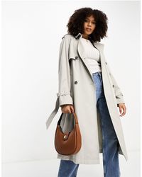 Mango - Trench-coat long oversize classique - clair - Lyst