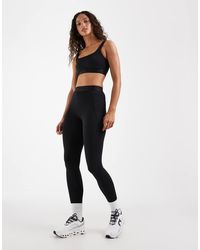 4505 - Leggings Deportivos Negros De Talle Alto Con Logo De Jacquard Active De - Lyst