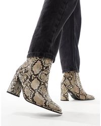 London Rebel - Maddie Block Heel Ankle Boot - Lyst