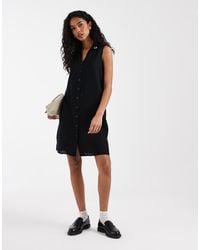 Fred Perry - Sheer Stripe Sleeveless Mini Dress - Lyst