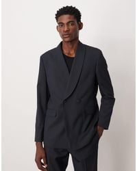 ASOS - Regular Wrap Shawl Neck Pinstripe Suit Jacket - Lyst