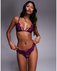ASOS - Drew Strappy Lace Brazilian Briefs - Lyst