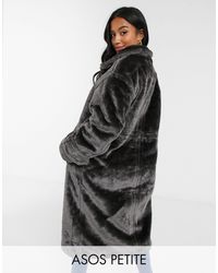 ASOS Asos Design Petite Glam Plush Maxi With Seam Detailing - Multicolour