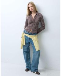 Hollister - Fitted Long Sleeve Hook And Eye Shirt - Lyst