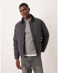 Abercrombie & Fitch - Washed Twill Puffer Jacket - Lyst