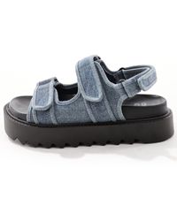 ASOS - – forecast – sportliche dad-sandalen aus em denim - Lyst