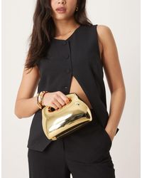 ASOS - Hardbox Grab Square Clutch Bag With Chain Strap - Lyst