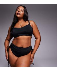 ASOS - Asos Design Curve Maya Skinny Crop Bikini Top With Hidden Underwire - Lyst