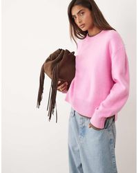 ASOS - Relaxed Sweater With Side Split Detail - Lyst