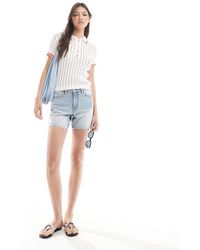 Monki - Aimo Relaxed Denim Shorts - Lyst