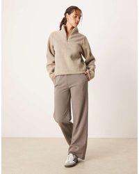 Brave Soul - Cotton Blend Wide Leg Joggers - Lyst