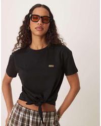 Barbour - Camiseta Corta Negra Soules De - Lyst