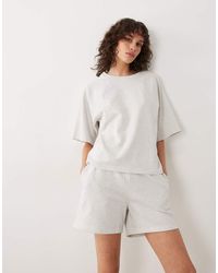 Jdy - Boxy Sweat T-shirt Co-ord - Lyst